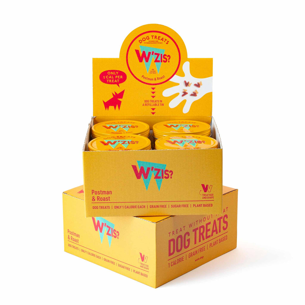 W'ZIS Postman & Roast 1-Calorie Dog Treat Tin - Smoky Flavour 50g