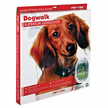 Pet Tek Large Glass Fitting Dog Door - Clear