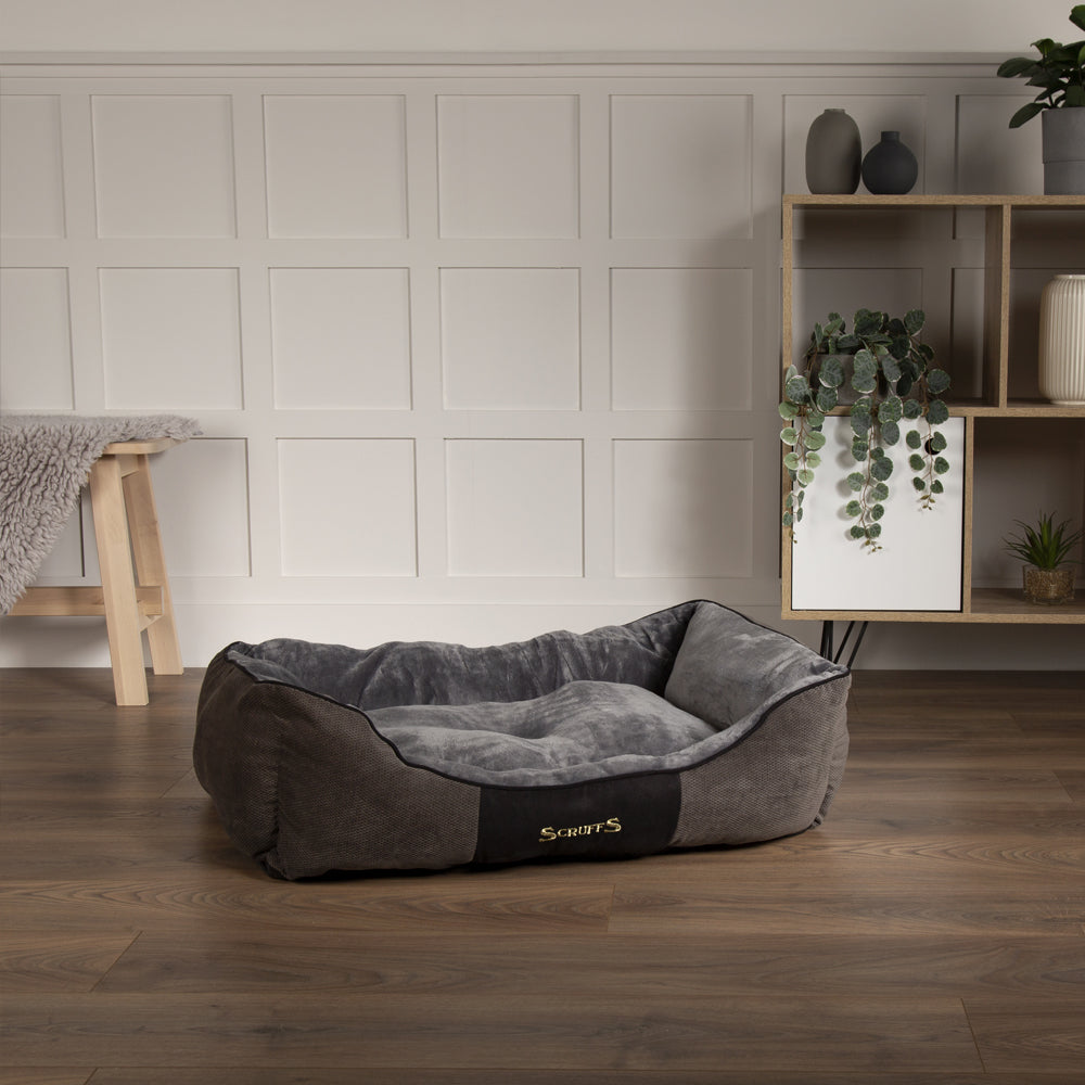 Scruffs Chester Box Dog Bed - Graphite Grey