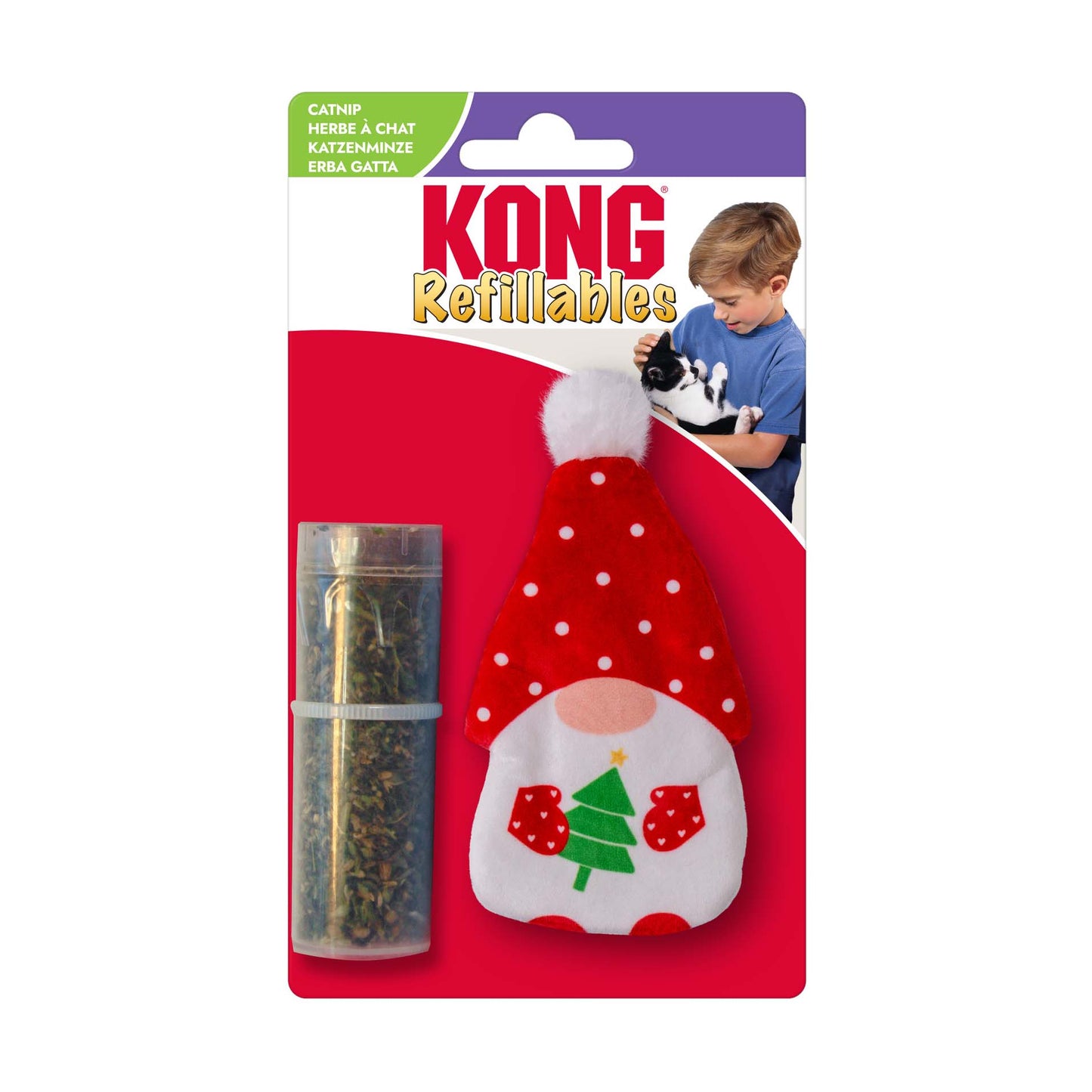 KONG Holiday Refillables Gnome Cat Toy