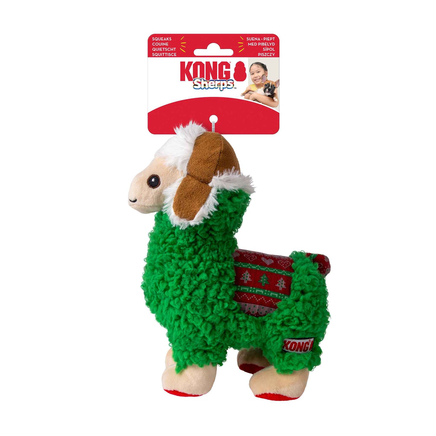 KONG Holiday Sherps™ Llama Dog Toy - Medium