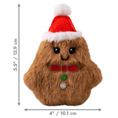 KONG Holiday Snuzzles Mini Gingerbread Dog Toy - XSmall
