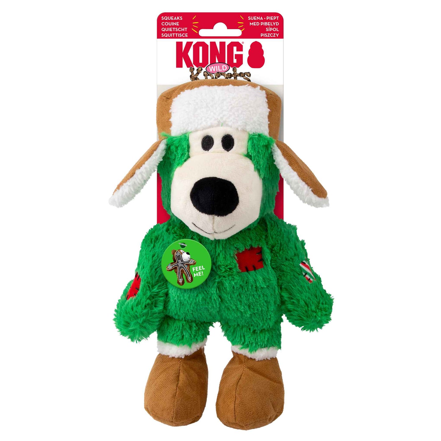 KONG Holiday Wild Knots Bear Dog Toy - Medium/Large