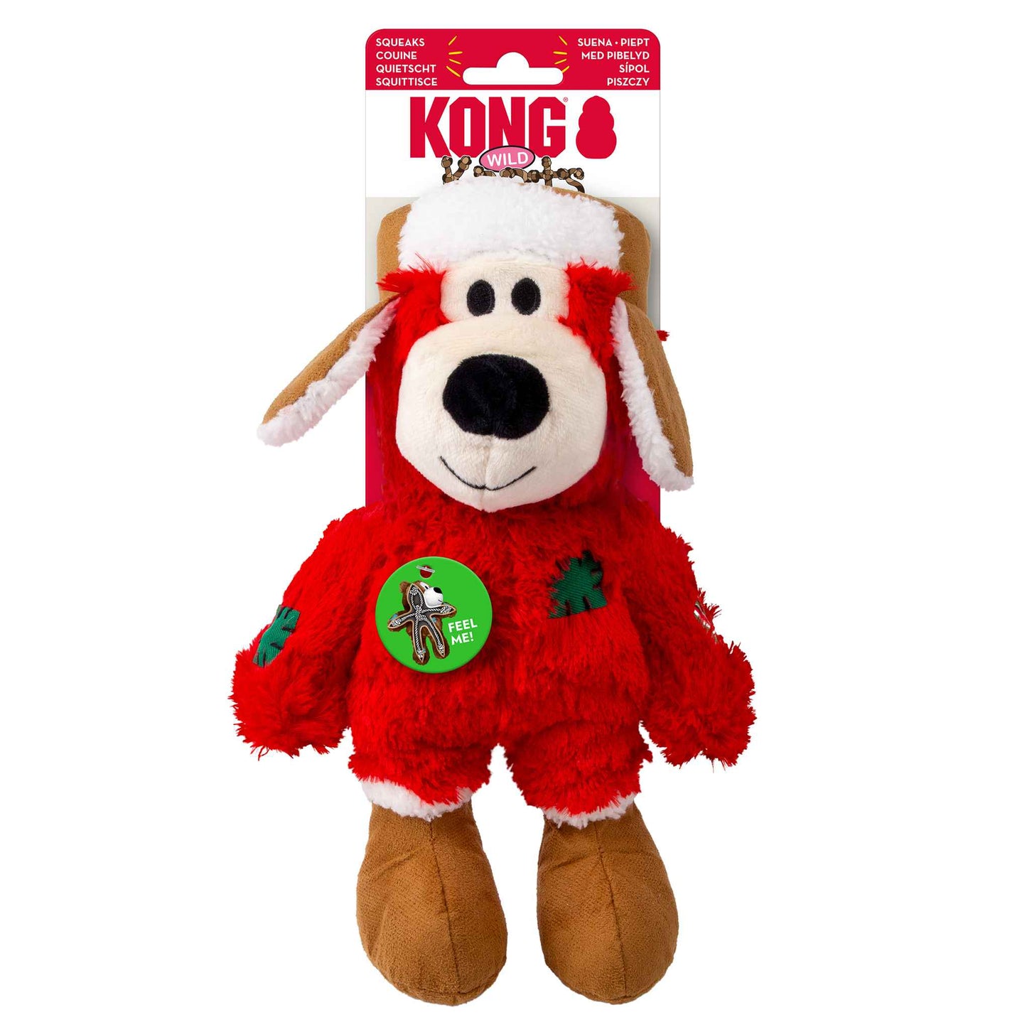 KONG Holiday Wild Knots Bear Dog Toy - Medium/Large