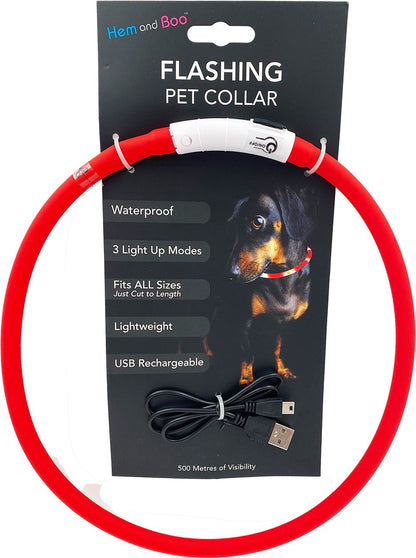 Hem and Boo Flashing Cat Collar