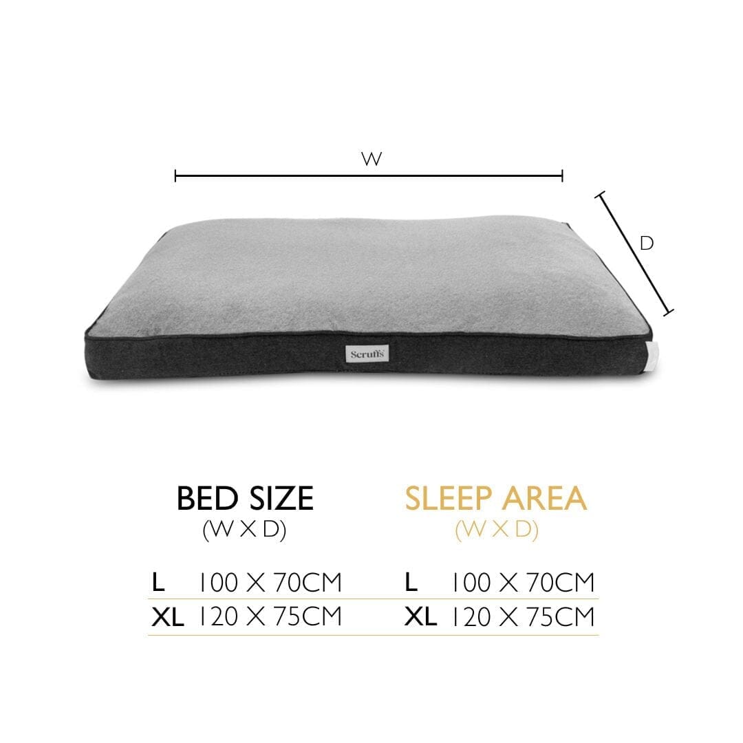 Scruffs Harvard Memory Foam Mattress Dog Bed - Pearl Grey