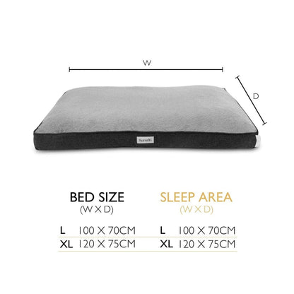 Scruffs Harvard Memory Foam Mattress Dog Bed - Pearl Grey