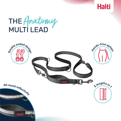 Halti Anatomy Dog Multi Lead - Magenta