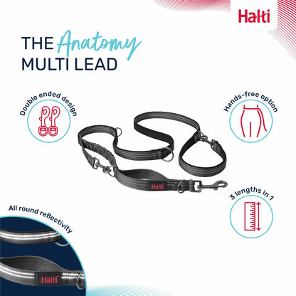 Halti Anatomy Dog Multi Lead - Teal