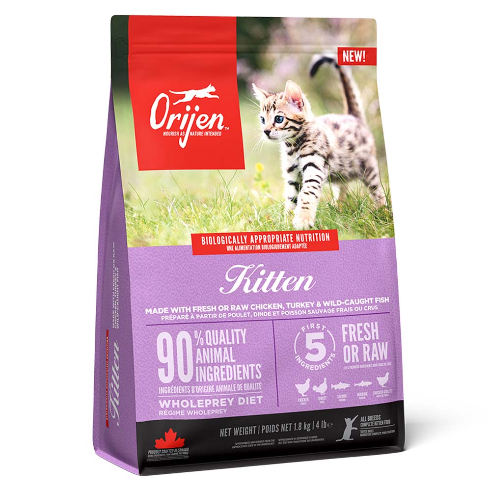 Orijen Orijen Chicken Herring Mackerel Salmon Turkey Kitten Dry Cat Food pet food packaging