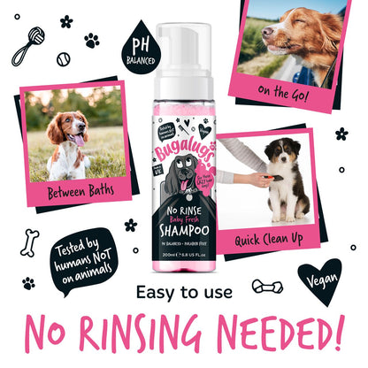 Bugalugs No Rinse Baby Fresh Dog Shampoo - 200ml
