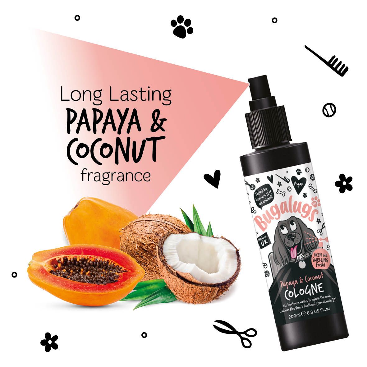 Bugalugs Papaya & Coconut Dog Cologne - 200ml