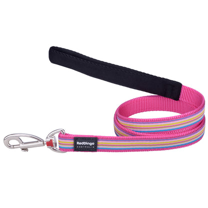 Stars Dog Lead - Pink/Grey