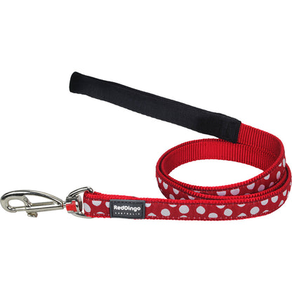 Spots Dog Lead - Red
