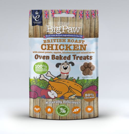 Little BigPaws Oven Baked Dog Treats - Roast Chicken - 130g