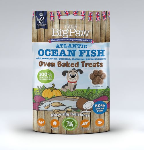 Little BigPaws Oven Baked Dog Treats - Ocean Fish - 130g
