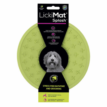 LickiMat Splash Slow Feeder for Bathtime & Grooming - Green