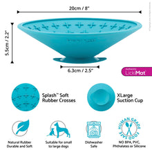 LickiMat Splash Slow Feeder for Bathtime & Grooming - Turquoise