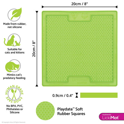 LickiMat Classic Soother Dog Slow Feeder - Green - 20x20cm
