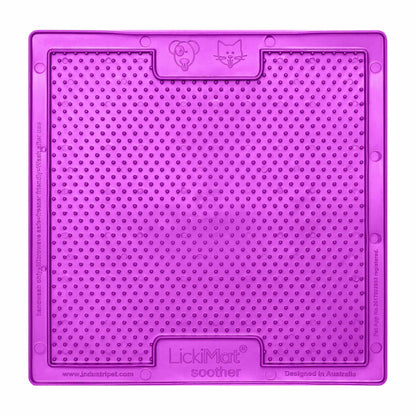 LickiMat Classic Soother Dog Slow Feeder - Purple - 20x20cm