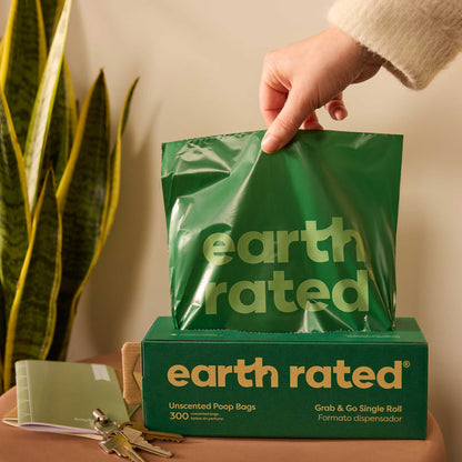 Earth Rated Large Poo Bags - Lavender - 300 Pack
