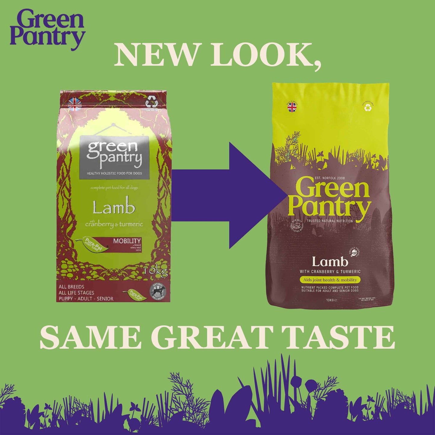 Green Pantry Mobility Dry Dog Food - Lamb with Cranberry & Turmeric