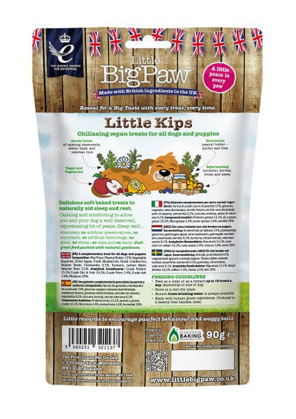 Little BigPaws Little Kips Dog Treats - Vegan - 90g