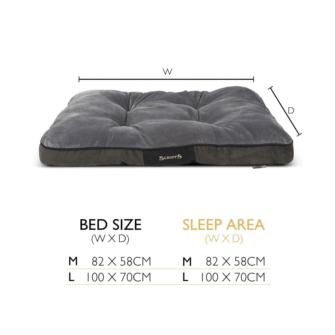 Scruffs Chester Mattress Dog Bed - Graphite Grey