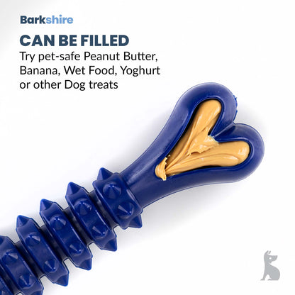Barkshire Medium Studded Bone Dog Toy - Blue