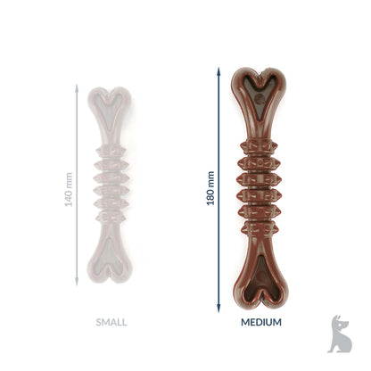 Barkshire Medium Studded Bone Dog Toy - Brown