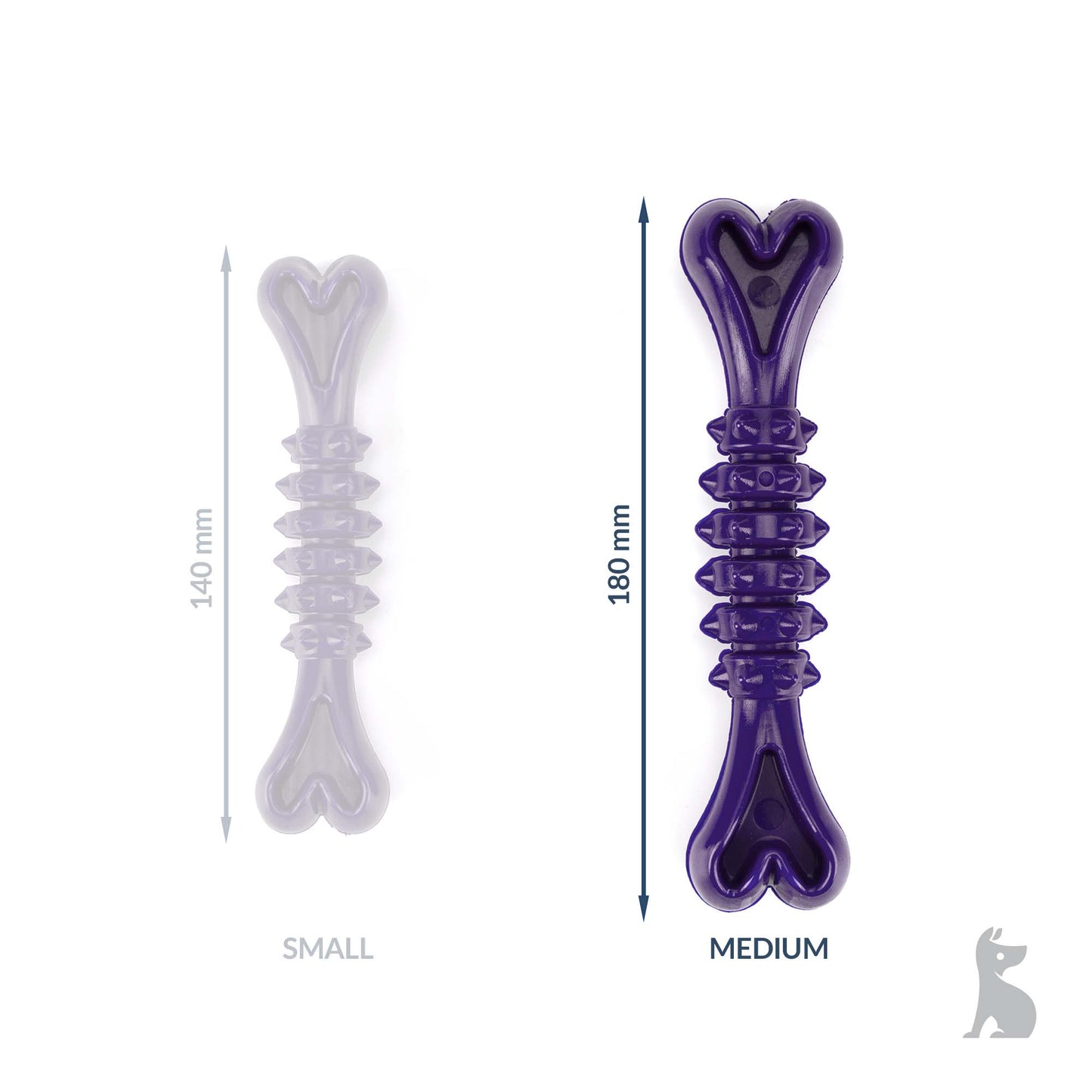 Barkshire Medium Studded Bone Dog Toy - Purple