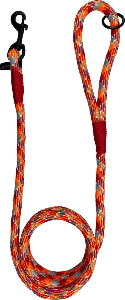 Hem and Boo High Performance Rope Dog Slip Lead - Black/Grey