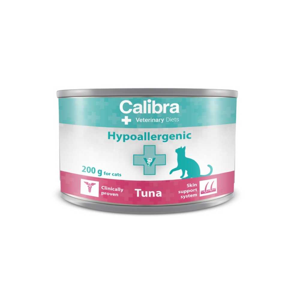 Calibra Veterinary Diet Hypoallergenic Adult Wet Cat Food - Tuna - 6x200g cans