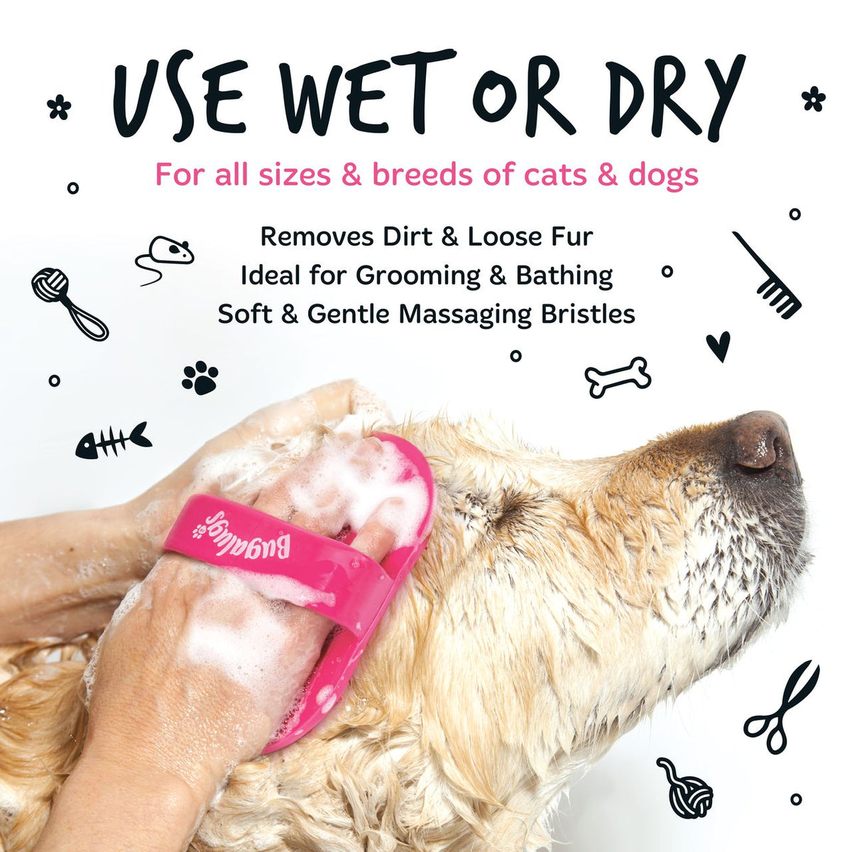 Bugalugs Bath Brush - Black