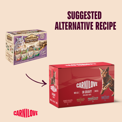 Carnilove Adult Wet Cat Food Pouches - Multipack in Gravy - 12x85g Pouches