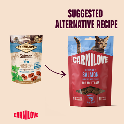 Carnilove Adult Crunchy Cat Treats - Salmon with Catnip - 50g