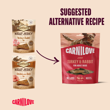 Carnilove Adult Jerky Dog Treats - Turkey & Rabbit Fillets - 100g