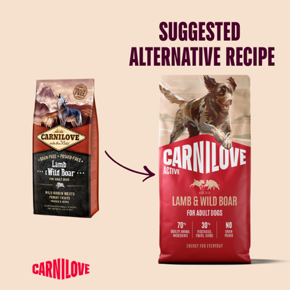 Carnilove Active Adult Dry Dog Food - Lamb & Wild Boar