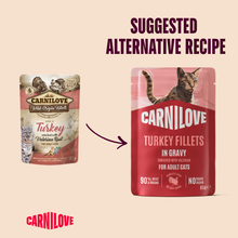 Carnilove Adult Wet Cat Food Pouches - Turkey with Valerian in Gravy - 24x85g Pouches