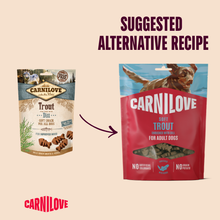Carnilove Grain Free Semi Moist Soft Dog Treats - Trout with Dill - 200g