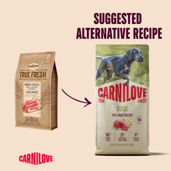 Carnilove True Fresh Large Breed Adult Dry Dog Food - Fresh Duck