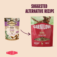 Carnilove Grain Free Semi Moist Soft Dog Treats - Quail with Oregano - 200g