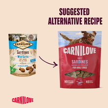 Carnilove Grain Free Semi Moist Soft Dog Treats - Sardines with Wild Garlic - 200g