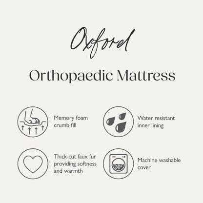 Scruffs Oxford Orthopaedic Mattress Dog Bed - Tan