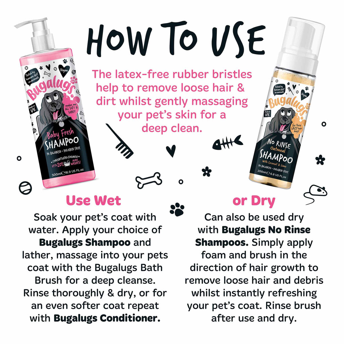 Bugalugs Bath Brush - Pink