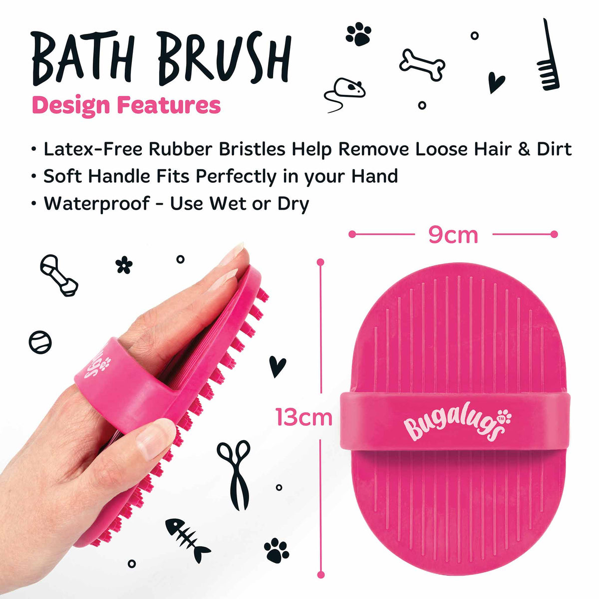 Bugalugs Bath Brush - Pink