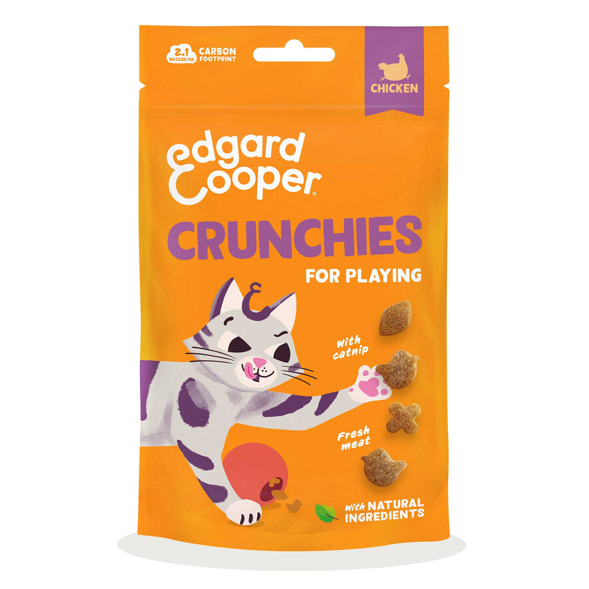 Edgard & Cooper Cat Treats - Chicken Crunchies - 50g