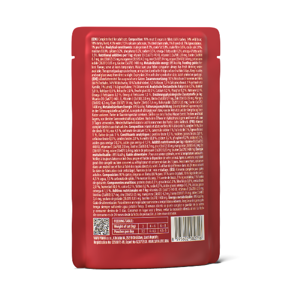 Carnilove Adult Wet Cat Food Pouches - Wild Boar with Camomile in Gravy - 24x85g Pouches