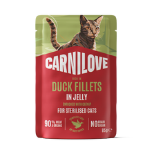 Carnilove Adult Wet Cat Food Pouches - Duck with Catnip in Jelly