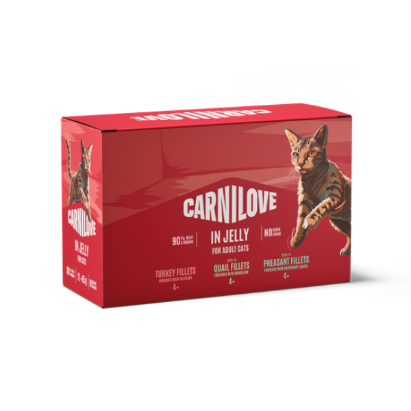 Carnilove Adult Wet Cat Food Pouches - Multipack in Jelly